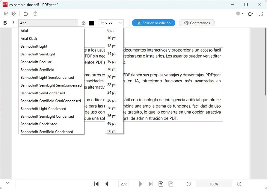 Editar texto existente en PDF