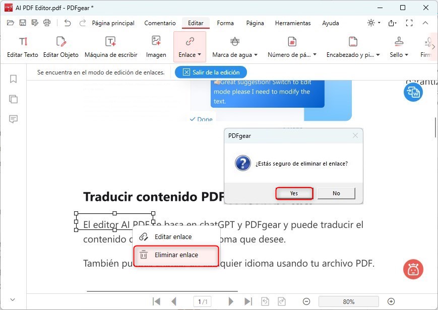 Eliminar Enlaces en PDF
