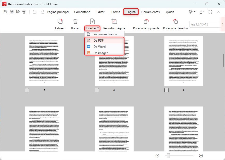 Insertar archivos en PDF