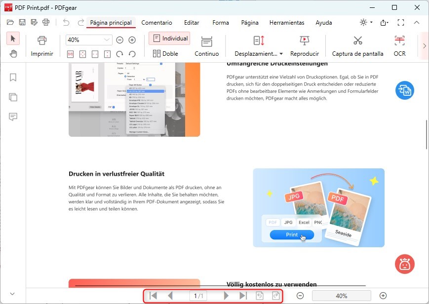 Navegar PDF en PDFgear