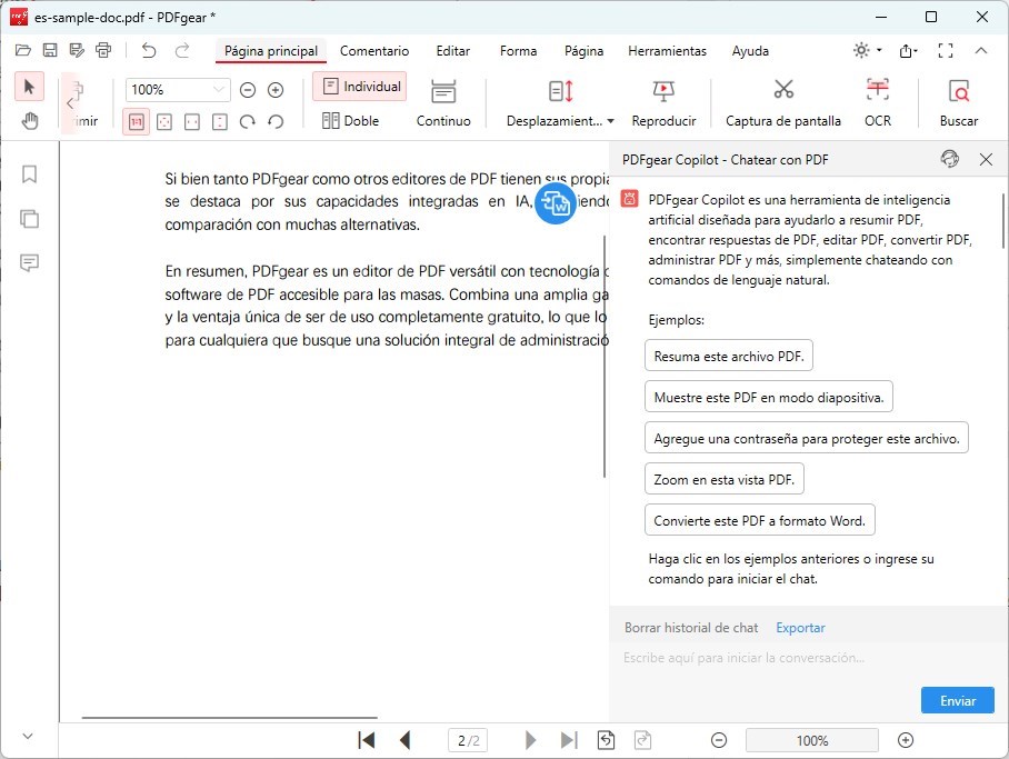 Pedir a Copilot que Manipule PDF
