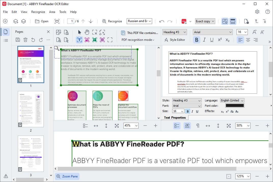 ABBYY FineReader PDF 15 OCR