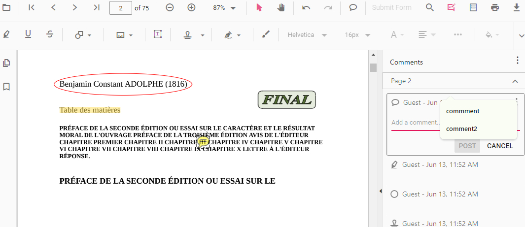 Annoter un PDF dans PDFgear