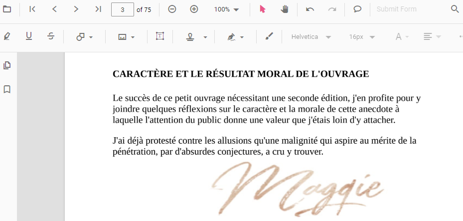 Ajuster la signature