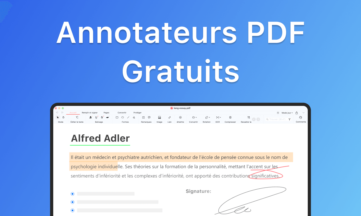 Meilleurs annotateurs PDF pour Windows et Mac