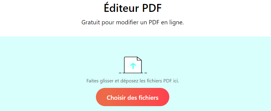 Sélectionnez un PDF et téléchargez-le sur l'éditeur en ligne PDFgear