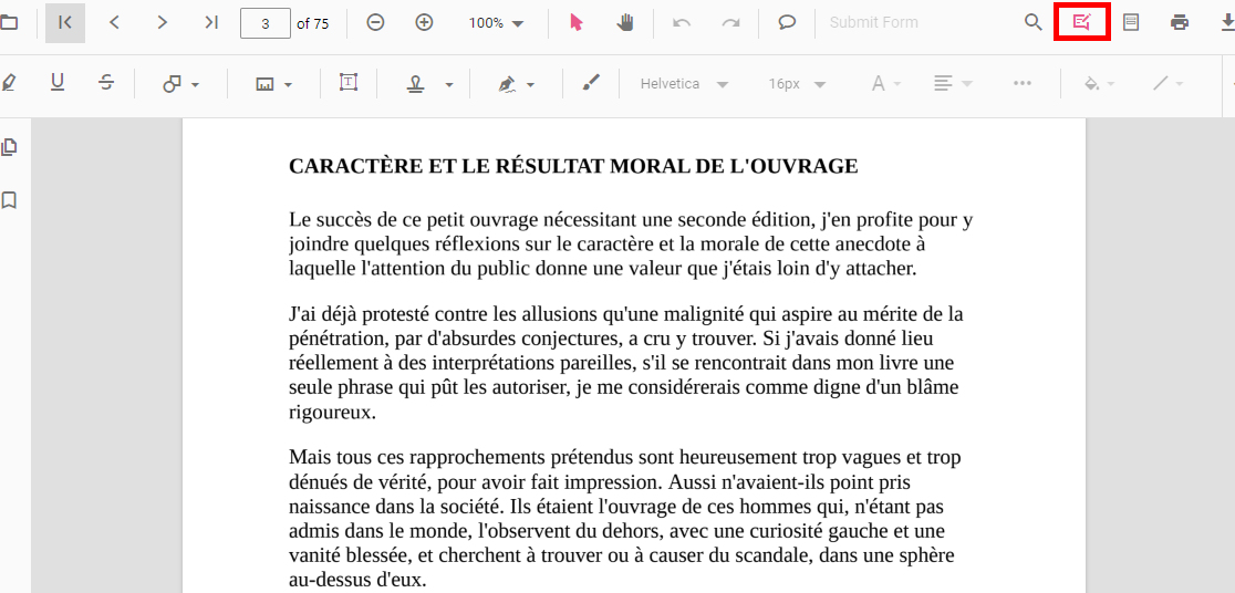 Cliquez pour ajouter ou éditer des annotations pour dessiner