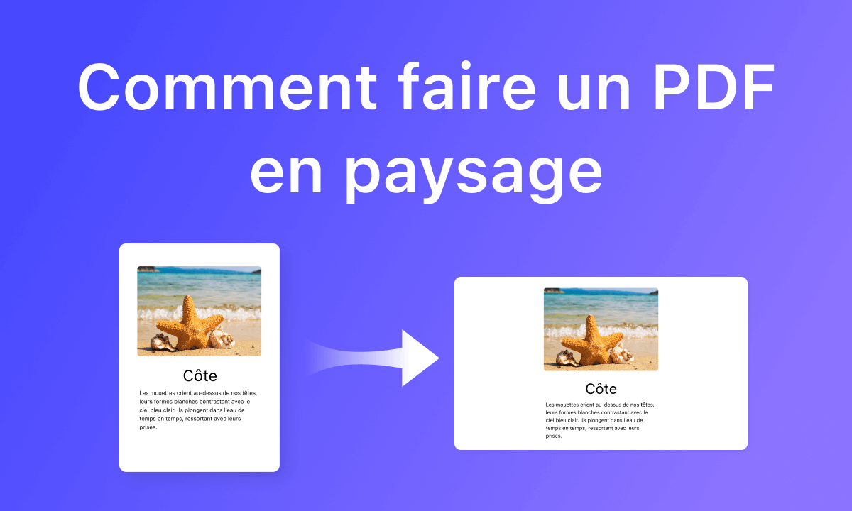Guide rapide pour créer un PDF paysage