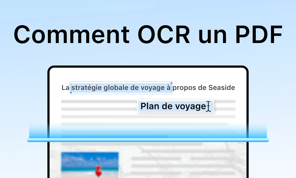 Comment faire l'OCR d'un PDF