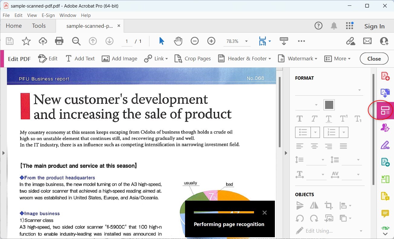 Convertir un PDF scanné en modifiable avec Acrobat