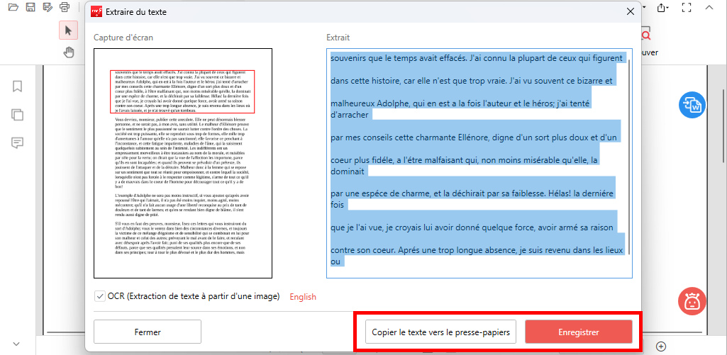 Copier le texte d'un PDF à l'aide de l'OCR PDFgear
