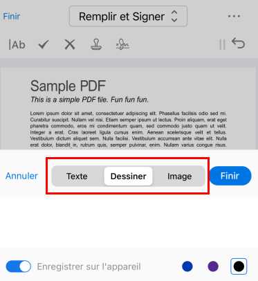 Signer un document sur iPhone avec PDFgear