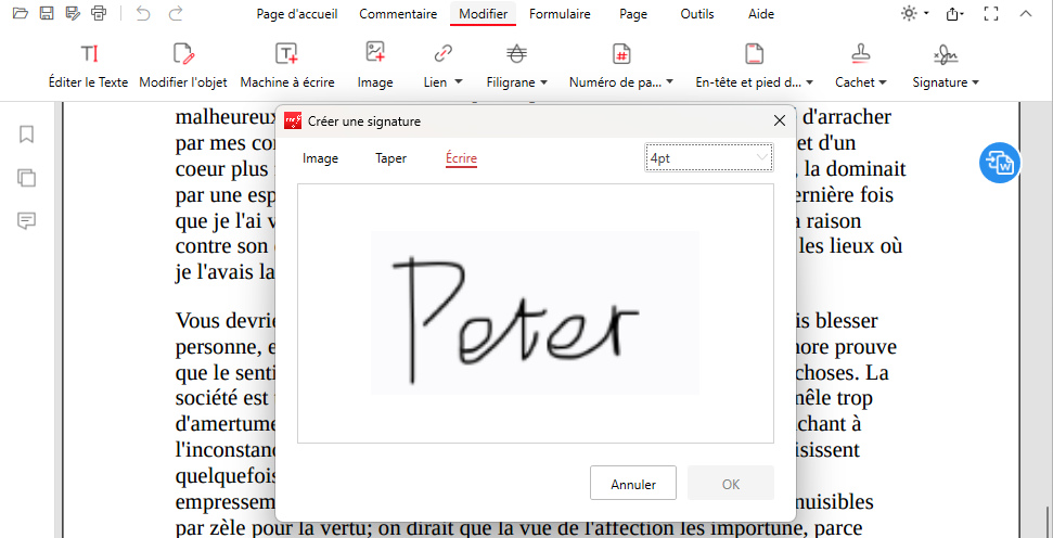 Créer une signature manuscrite numériquement