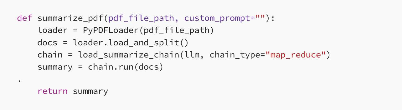 Définir la fonction de résumé du PDF