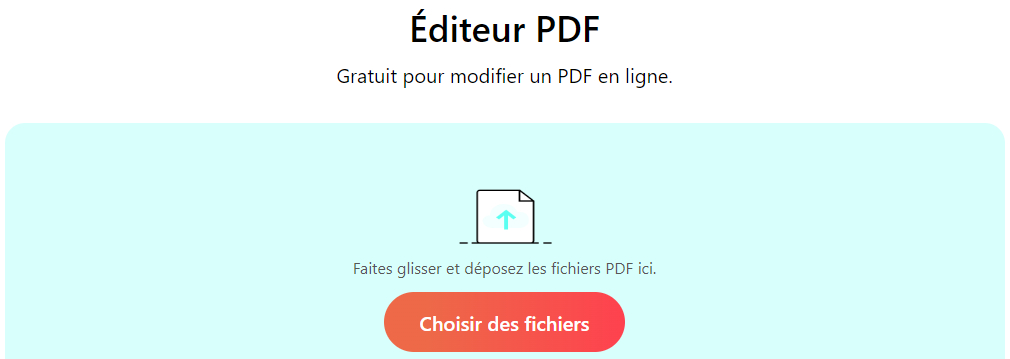 Ouvrir l'éditeur de PDF en ligne PDFgear