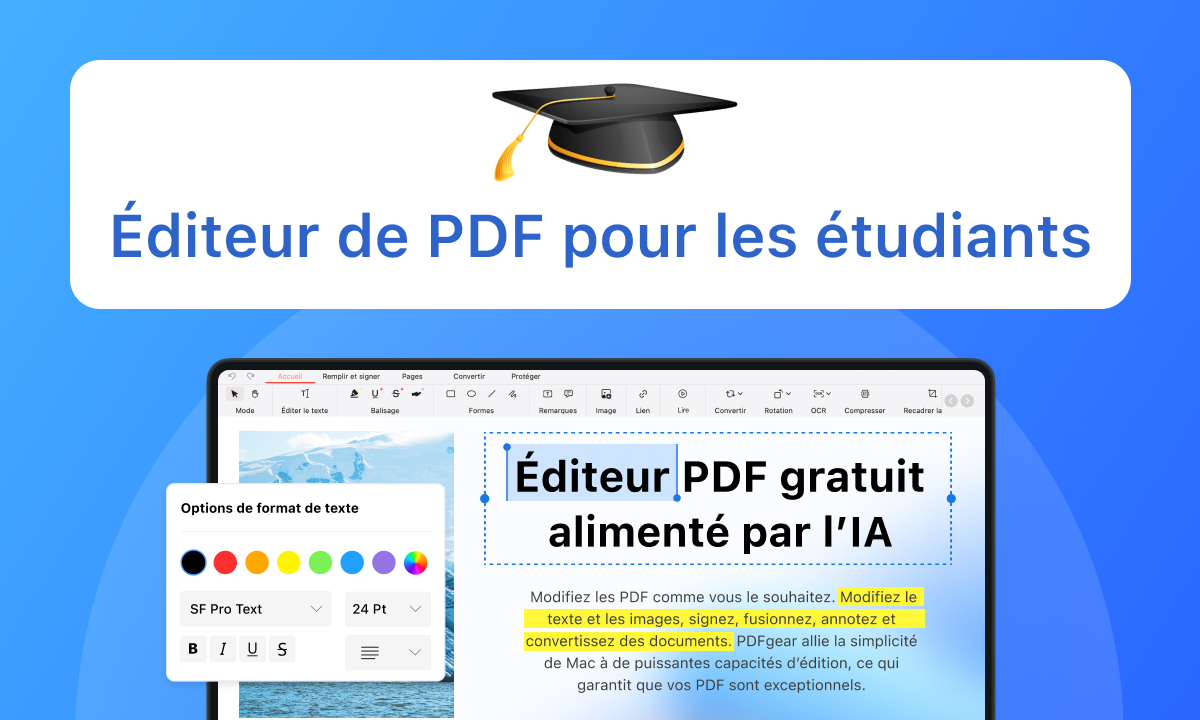 Éditeur de PDF pour les étudiants