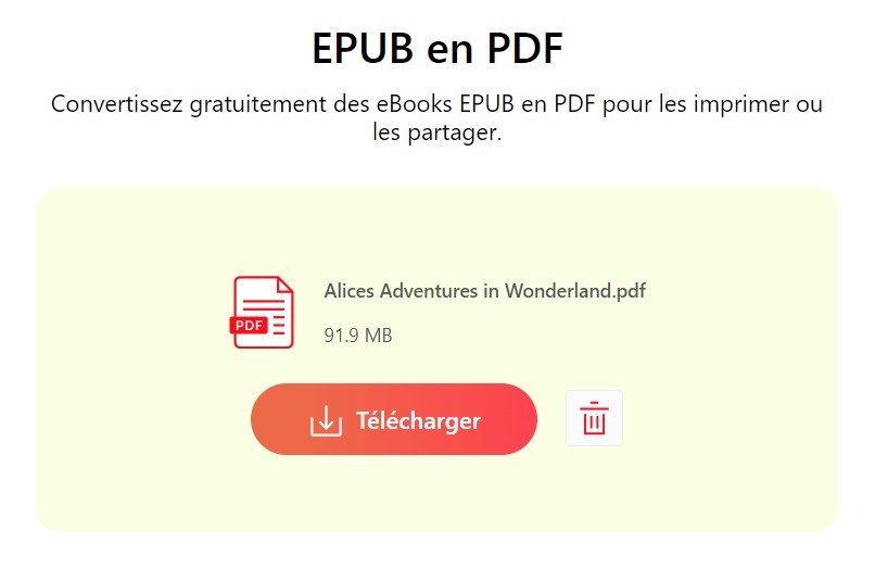 Enregistrez le PDF converti sur votre appareil