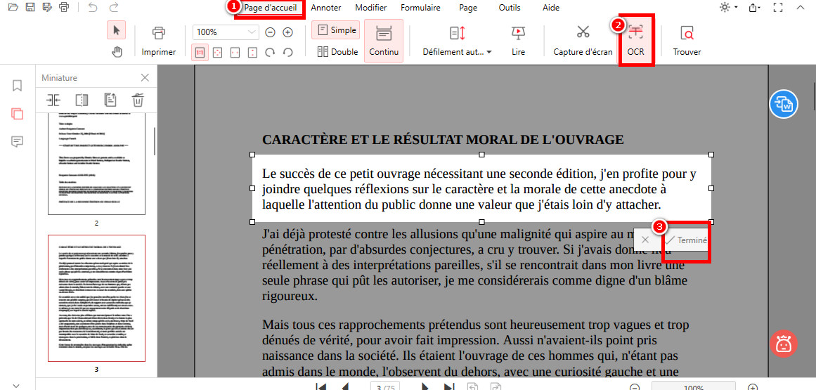 Extraire le texte d'un PDF scanné