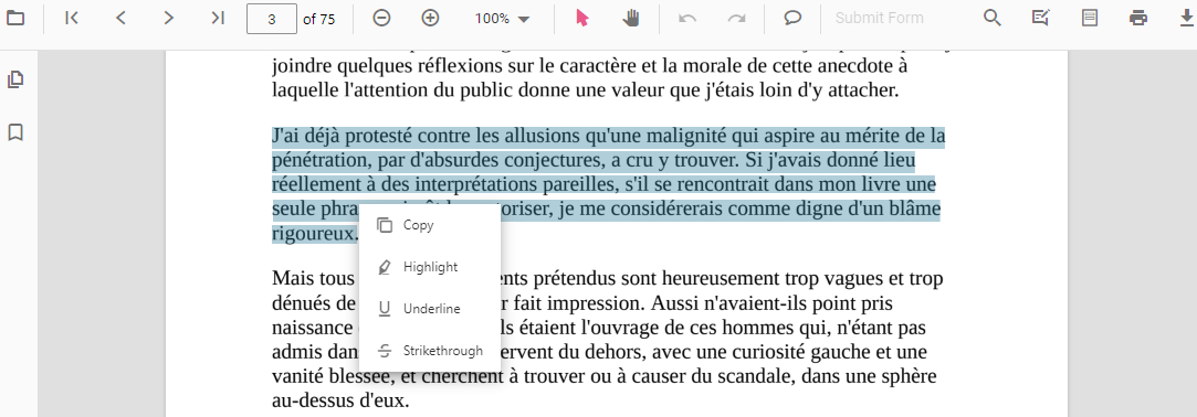 Copier du texte d'un PDF avec l'éditeur en ligne PDFgear