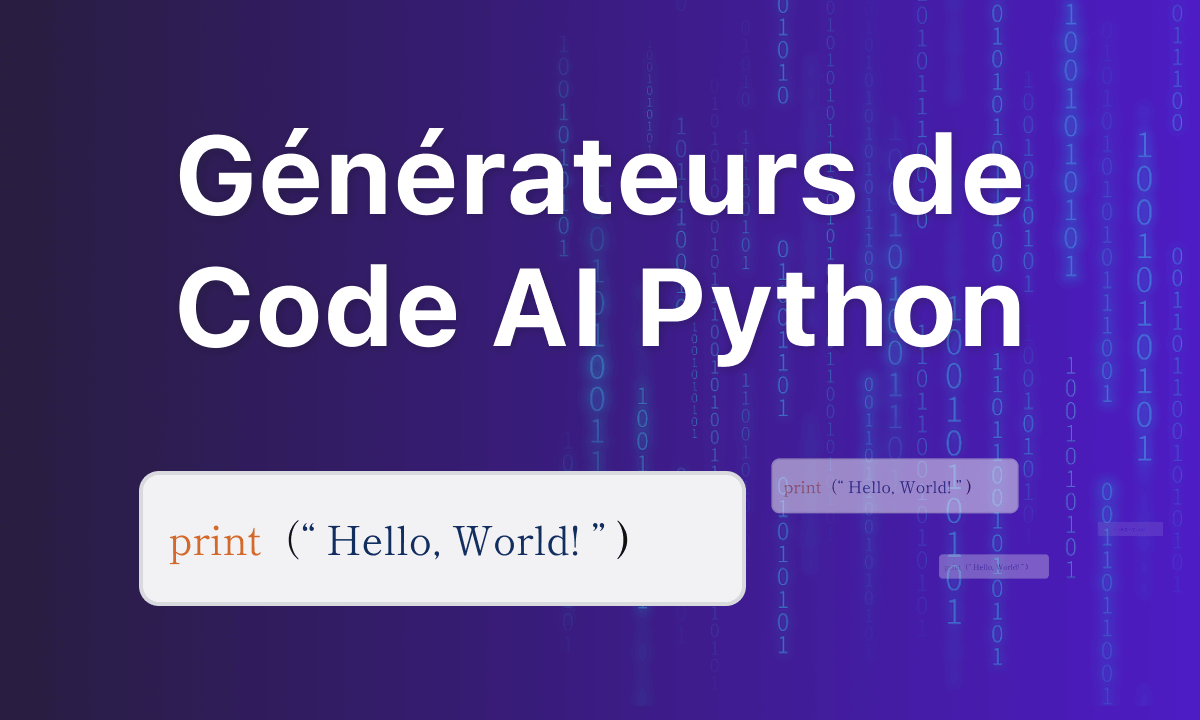 Meilleurs générateurs de code AI Python pour les développeurs