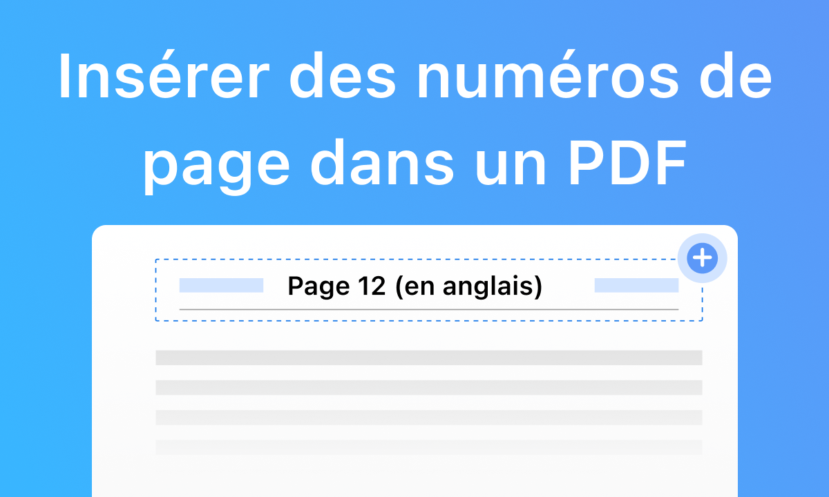 Insérer des numéros de page dans un PDF