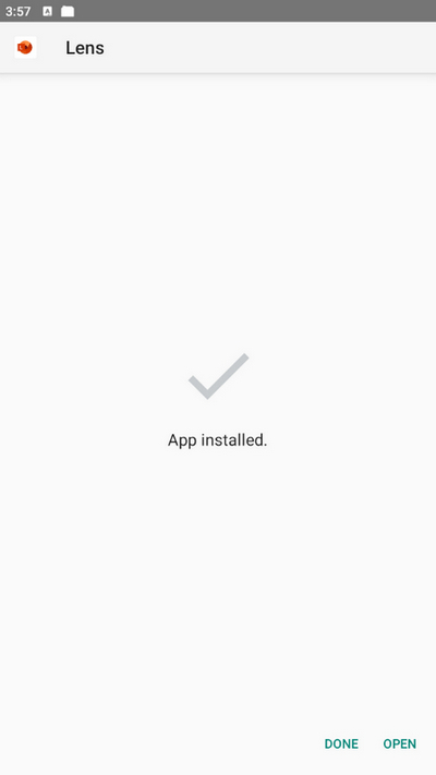 Installer le fichier APK Lens