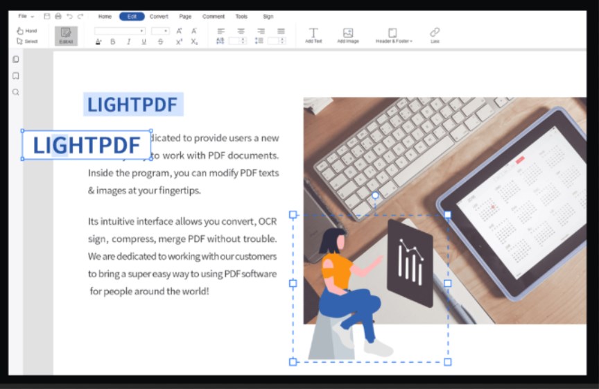 Éditeur PDF AI LightPDF