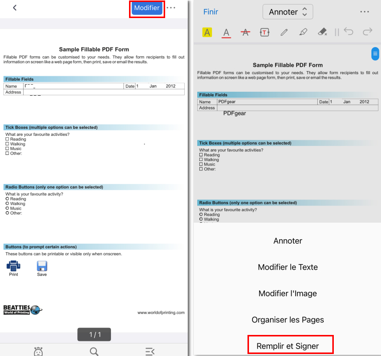 Aller à Remplir & Signer