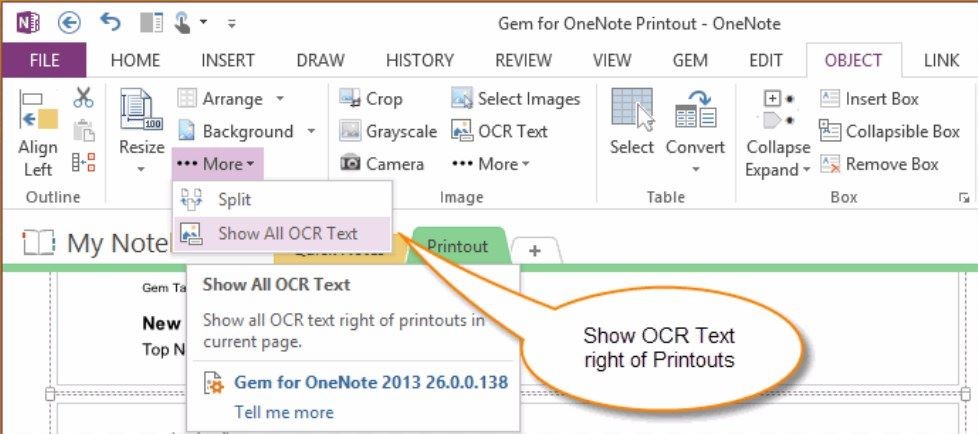 Microsoft OneNote OCR