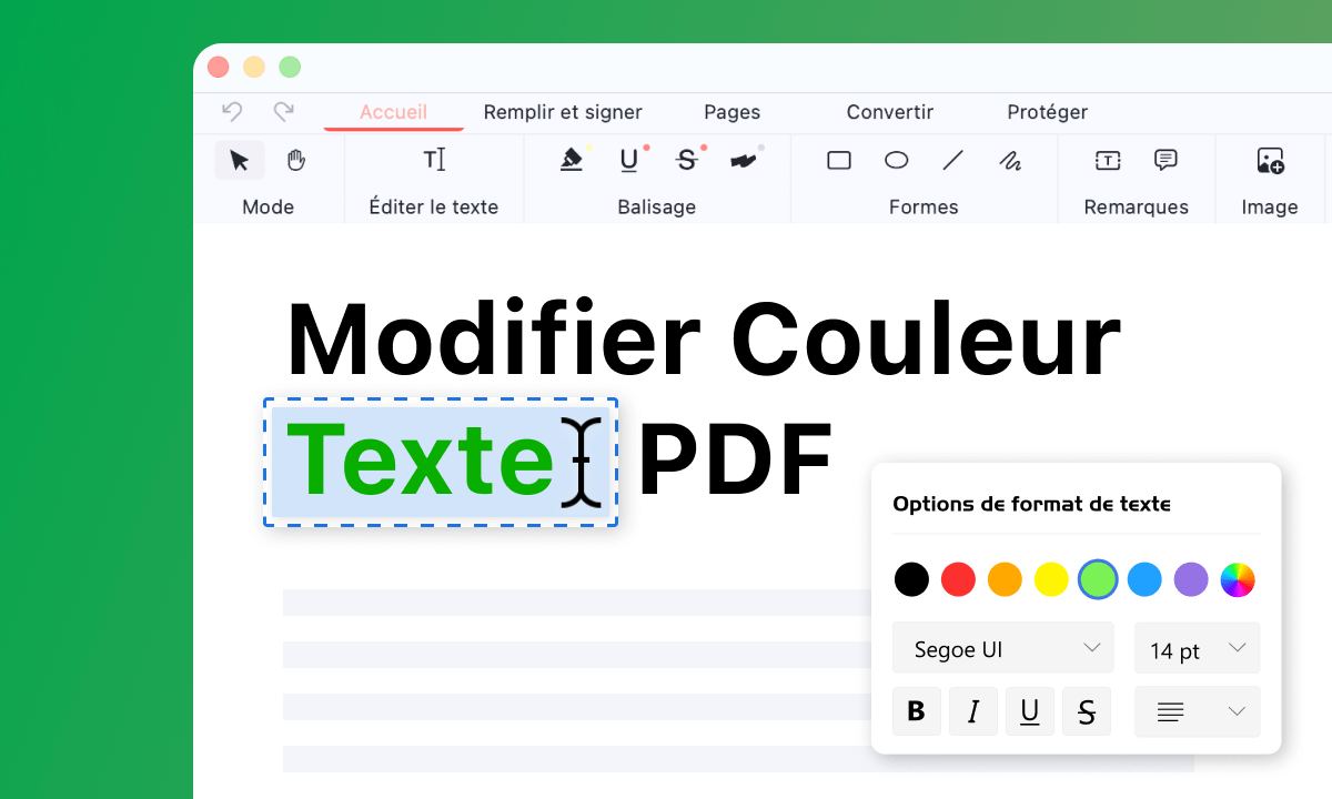 Comment changer la couleur du texte dans un PDF