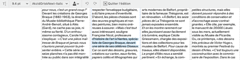 Modifier le texte en PDF dans PDFgear