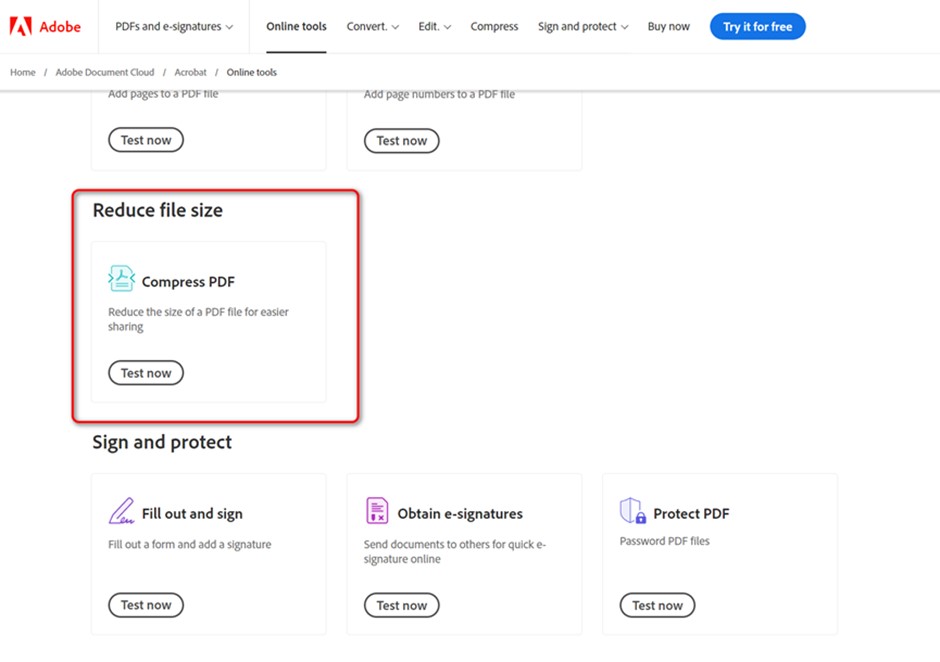 Ouvrir le Compresseur PDF en ligne