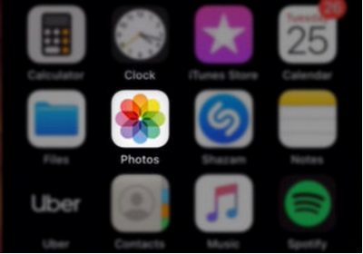 Ouvrir l'application Photos sur mobile