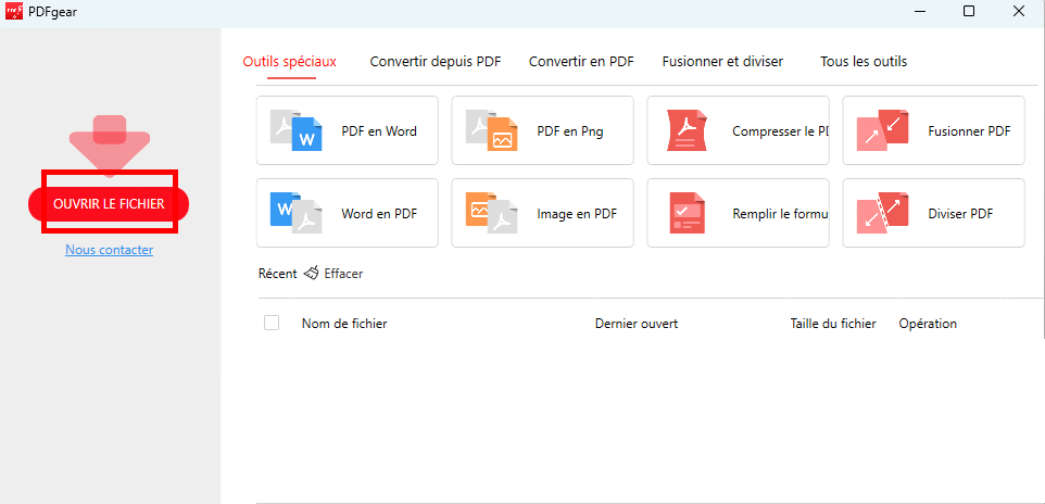 Ouvrir le fichier PDF