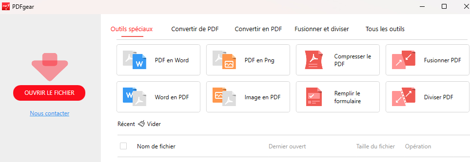 Ouvrir le fichier dans PDFgear
