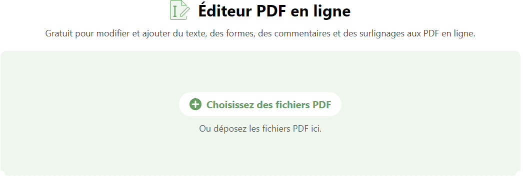 Télécharger un PDF dans l'Éditeur en Ligne