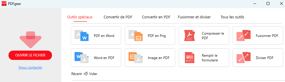 Ouvrir un PDF avec PDFgear