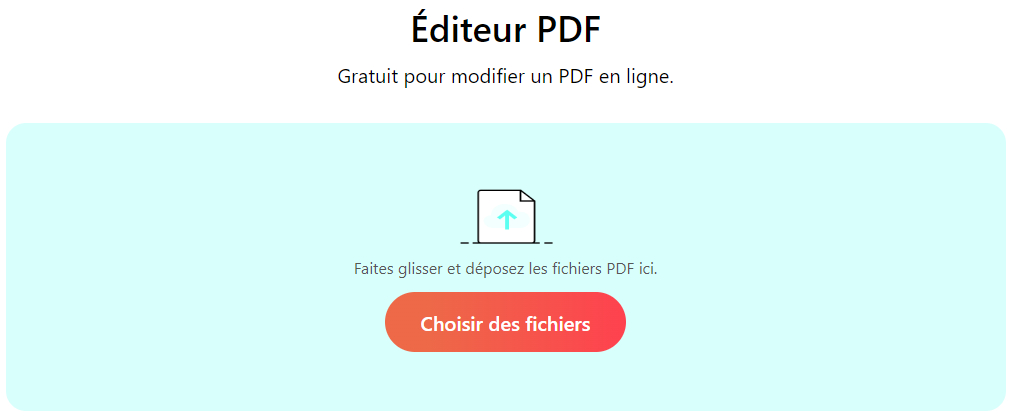 Ouvrir un PDF dans l'éditeur en ligne