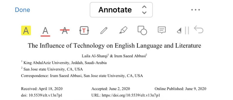 Appuyez sur l'Outil Surligneur