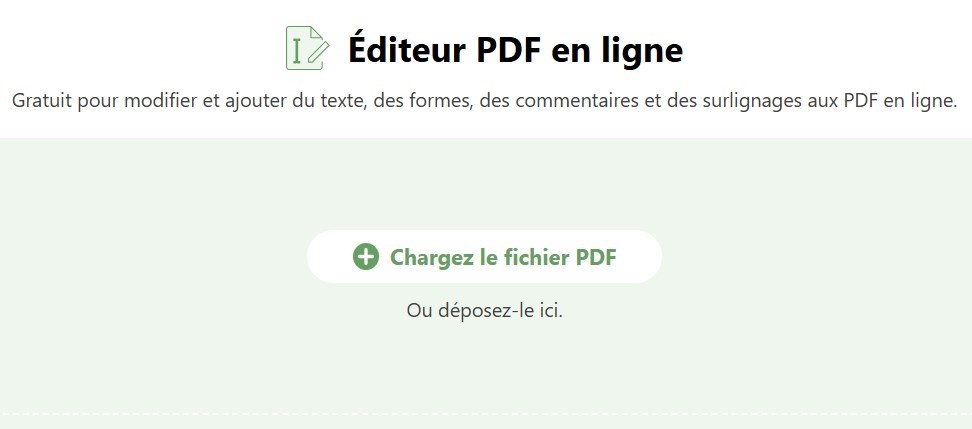 Ouvrir un PDF dans l’éditeur en ligne