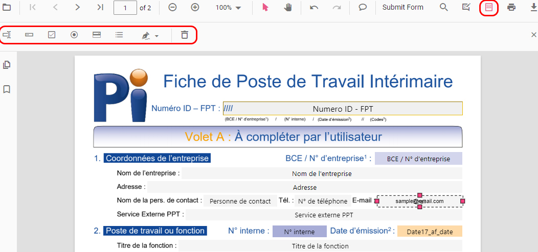 Remplir les Formulaires