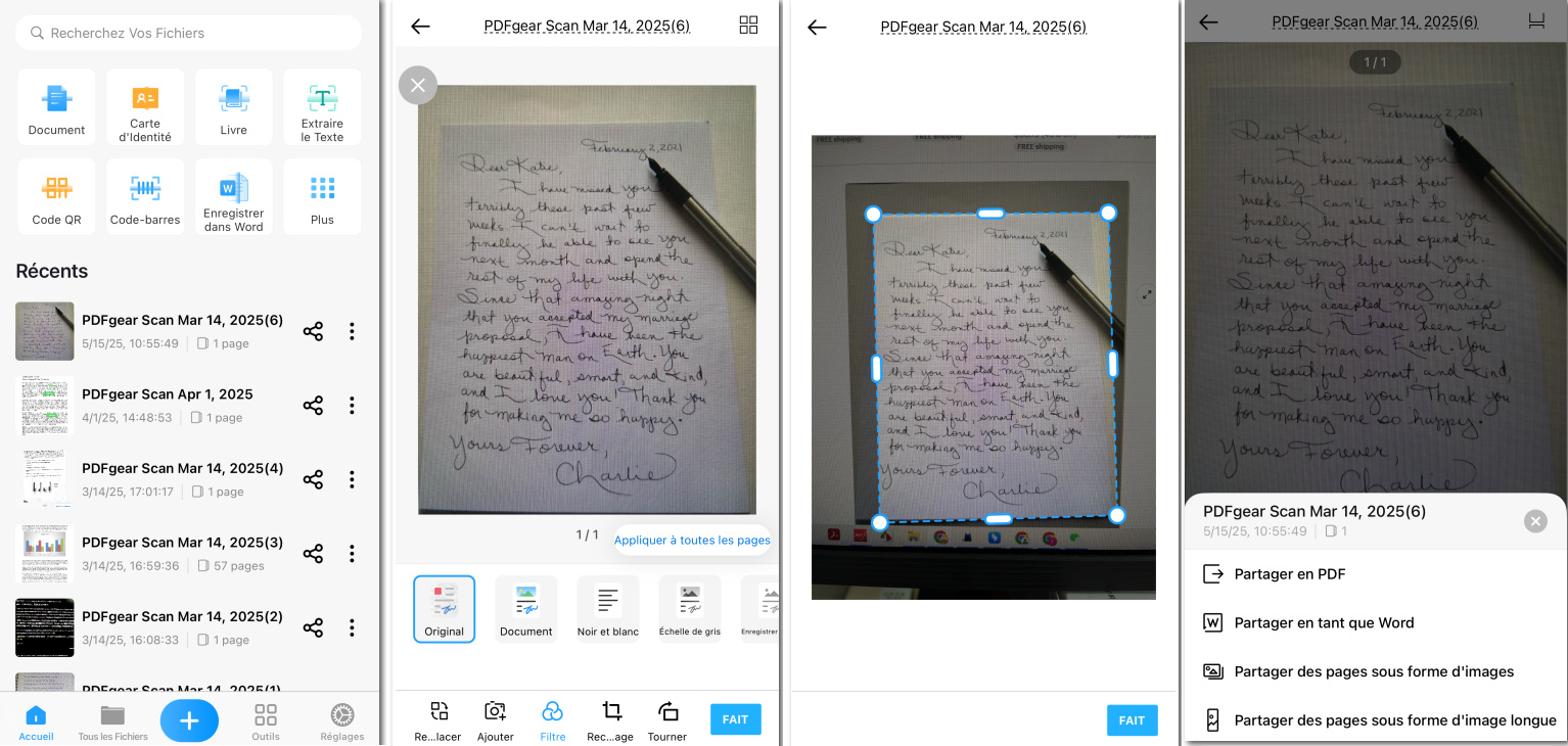 Numérisez et ajustez des documents avec PDFgear Scan