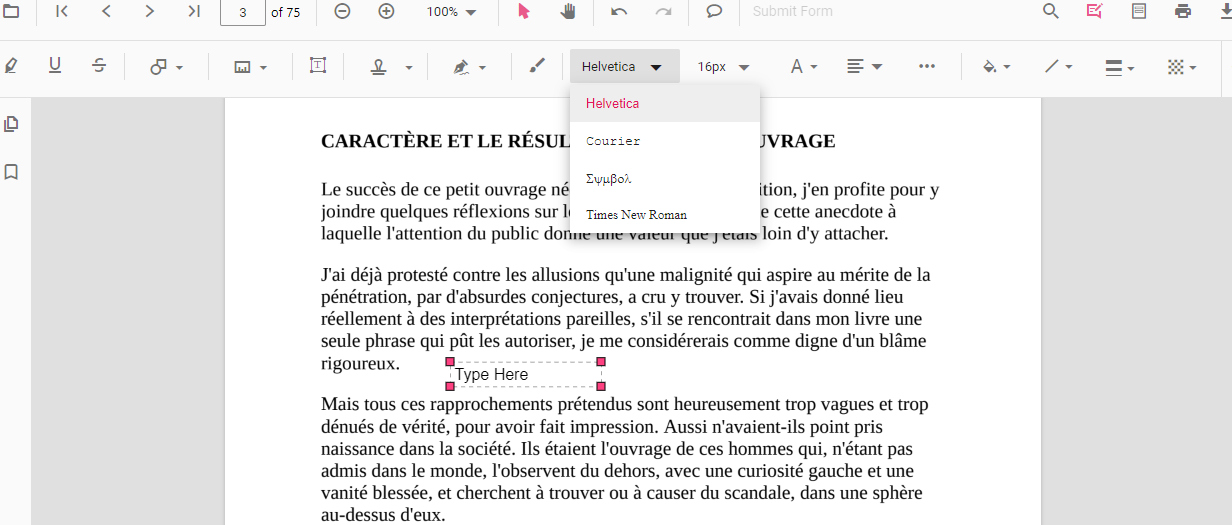 Personnaliser la boîte de texte à la même police
