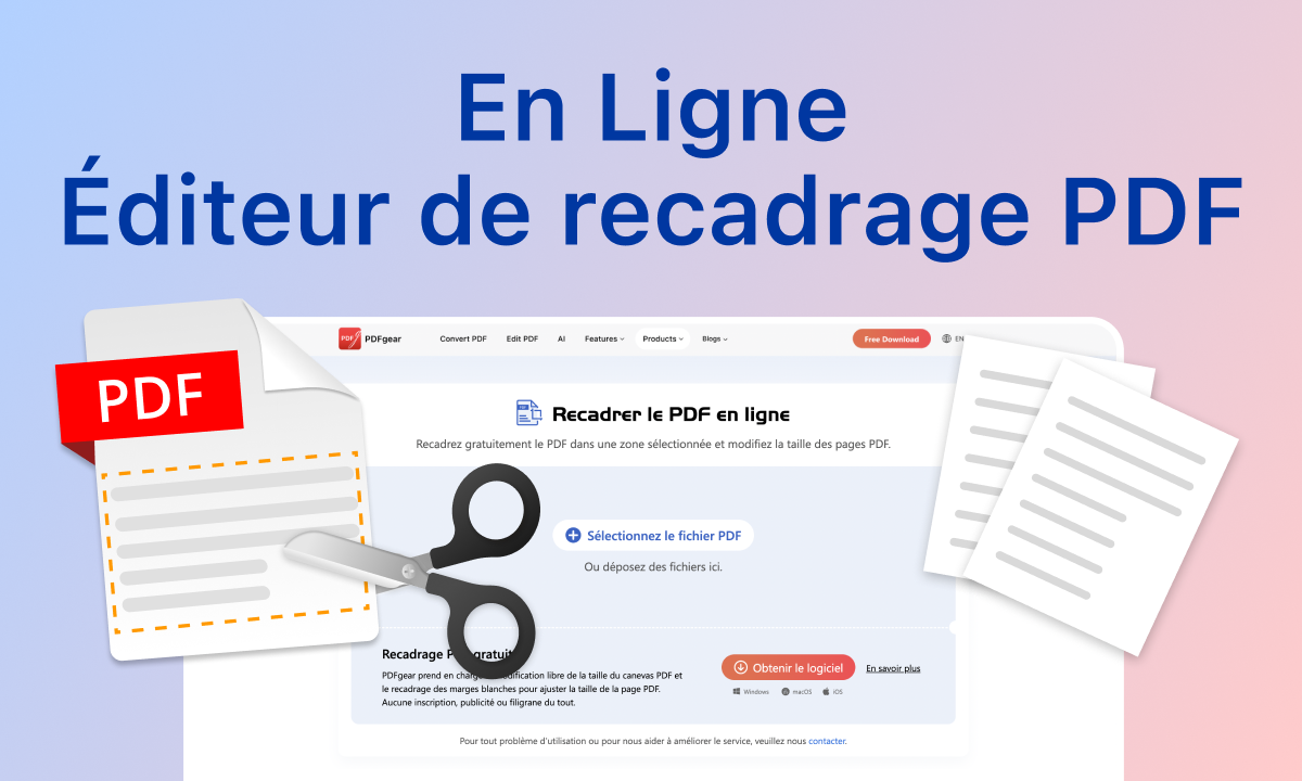 En Ligne Éditeur de recadrage PDF