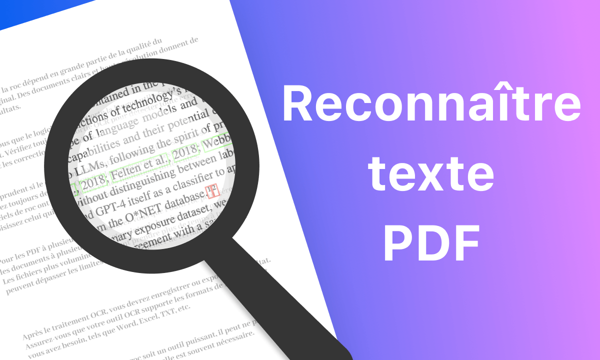 Comment reconnaître le texte dans un PDF