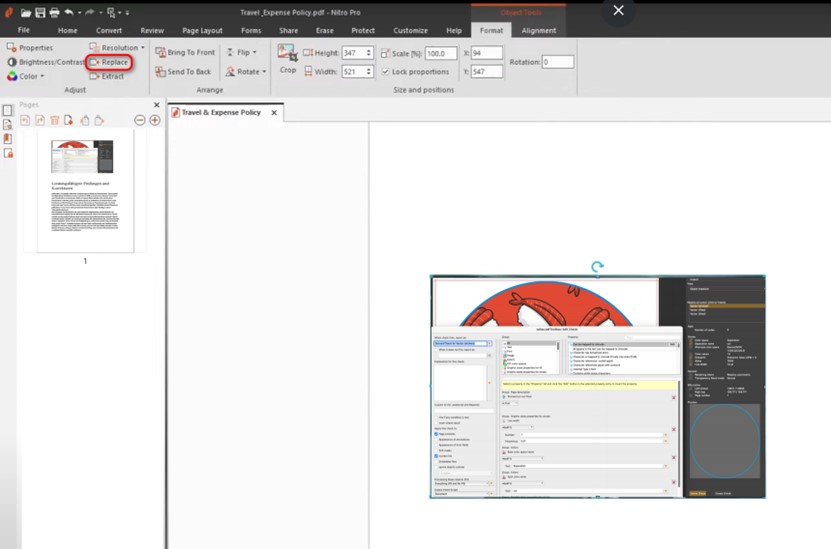 Remplacer des images avec Nitro