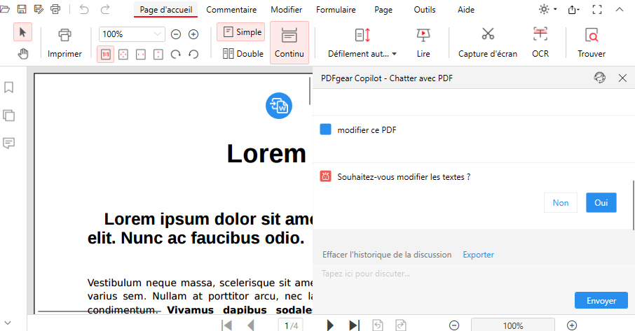 Aller à l'Interface de Fonction Utilisant l'IA