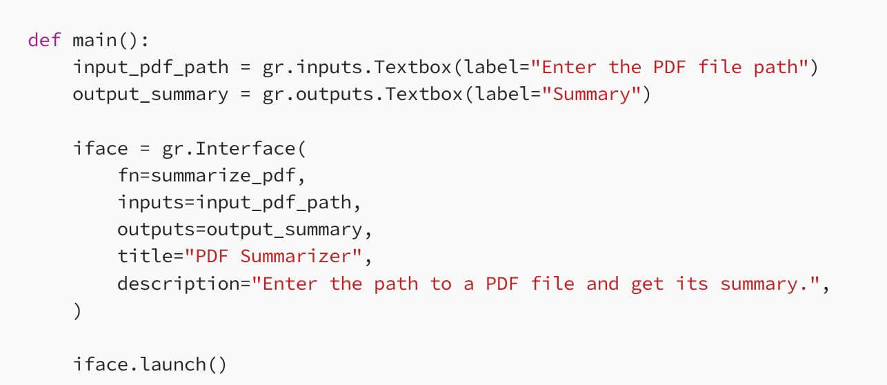 Configurer l'interface Gradio