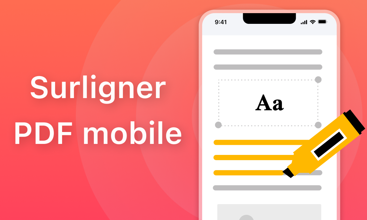 Surligner PDF mobile