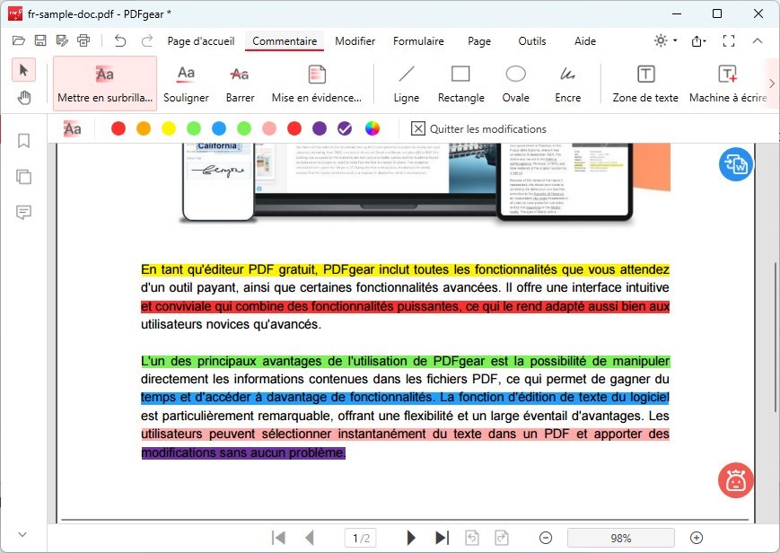 Surligneurs de PDF PDFgear